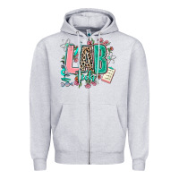 Heather Grey lab tech Zipper Hoodie - AdoDesignShop