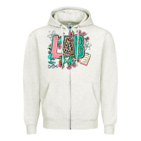 Oatmeal Heather lab tech Zipper Hoodie - AdoDesignShop
