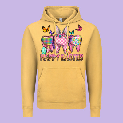 Happy Easter Dental And Egg Vintage Hoodie Designed By Bundleandbundleshop