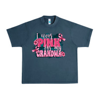 Midnight Navy i wear pink for my grandma Urban Heavy Tee - FaDigitalArtStudio