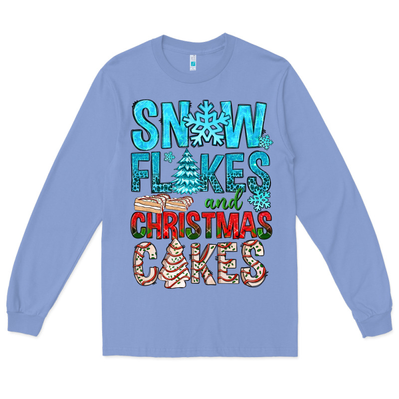 Snow Flakes Aad Christmas Cakes Long Sleeve Tee by BundleAndBundleShop | Teevron