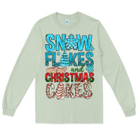 Matcha Snow Flakes aAd Christmas Cakes Long Sleeve Tee - BundleAndBundleShop
