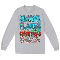 Moon Dust Snow Flakes aAd Christmas Cakes Long Sleeve Tee - BundleAndBundleShop