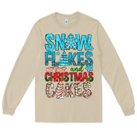 Mushroom Snow Flakes aAd Christmas Cakes Long Sleeve Tee - BundleAndBundleShop