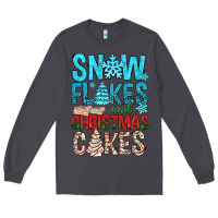 Smoke Snow Flakes aAd Christmas Cakes Long Sleeve Tee - BundleAndBundleShop