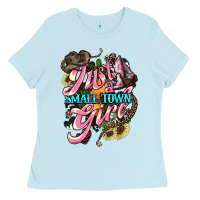 Baby Blue Just a small town girl Ladies Tee - HowdyJamesFarm