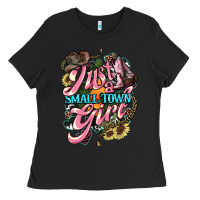 Black Just a small town girl Ladies Tee - HowdyJamesFarm