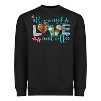 Black all you need is love and coffee Heavyweight Sweatshirt - AdoDesignShop