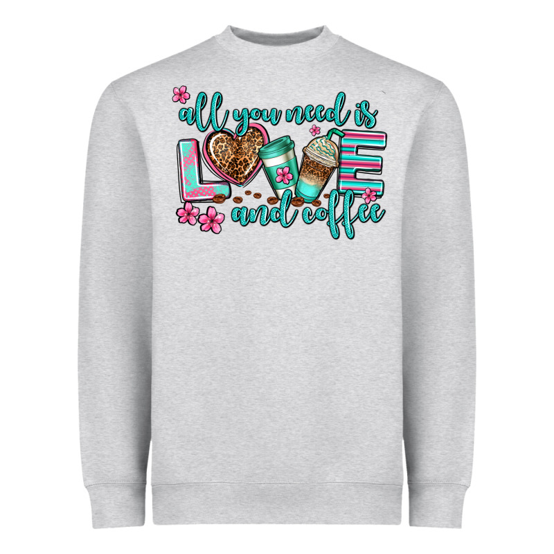 All You Need Is Love And Coffee Heavyweight Sweatshirt by AdoDesignShop | Teevron