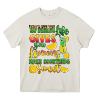 Cream when life gives you lemons make something Heavy Core Tee - RanaPortraitStore