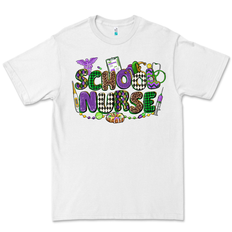 School Nurse Mardi Gras Premium Tee by CowGirlArtShop | Teevron