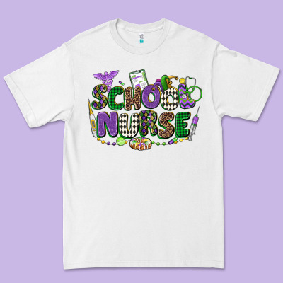 School Nurse Mardi Gras Premium Tee Designed By Cowgirlartshop