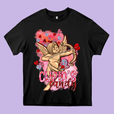 Cupids Candy With Candies Valentine's Day Heavy Core Tee Designed By Howdyjamesfarm