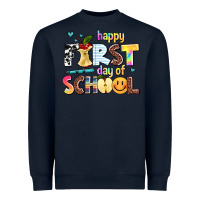 Navy happy first day of school Heavyweight Sweatshirt - AdoDesignShop