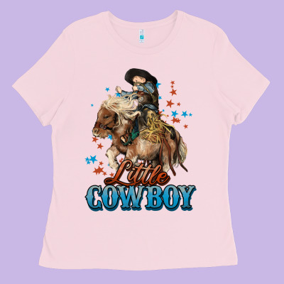 Little Cowboy Midilli Horse Kid Boy Ladies Tee Designed By Howdyjamesfarm