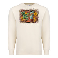 Sandshell cowboy boots cactus leopard Premium Sweatshirt - AdoDesignShop