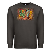 Smoke cowboy boots cactus leopard Premium Sweatshirt - AdoDesignShop