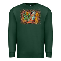 Sports Green cowboy boots cactus leopard Premium Sweatshirt - AdoDesignShop