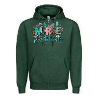 Sports Green nurse practitioner Zipper Hoodie - AdoDesignShop