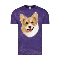 Cloud Purple Corgi Vintage Tee - Jasminsmagicworld