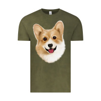 Vintage Olive Corgi Vintage Tee - Jasminsmagicworld