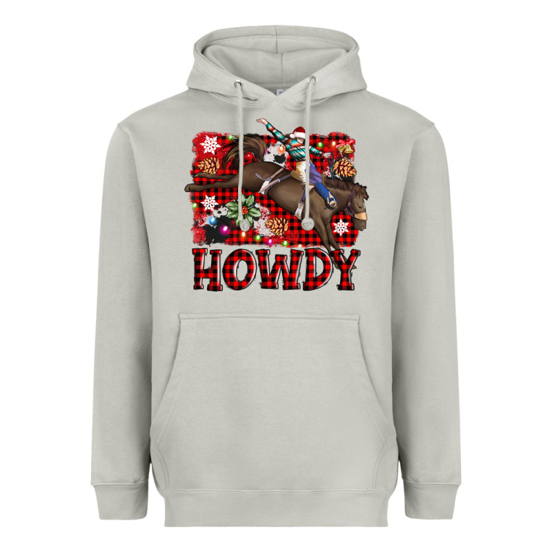 Rodeo Christmas Howdy Heavyweight Hoodie by AdoDesignShop | Teevron
