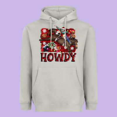 Rodeo Christmas Howdy Heavyweight Hoodie Designed By Adodesignshop