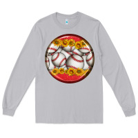 Moon Dust baseball with sunflower round earrings Long Sleeve Tee - BundleAndBundleShop