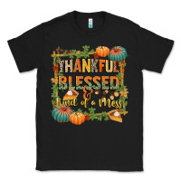 Black thankful blessed and kind of a mess Classic Tee - CowGirlArtShop