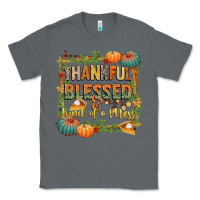 Charcoal Heather thankful blessed and kind of a mess Classic Tee - CowGirlArtShop