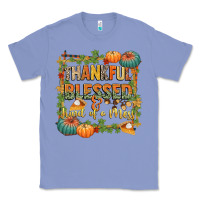 Colony Blue thankful blessed and kind of a mess Classic Tee - CowGirlArtShop
