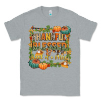 Heather Grey thankful blessed and kind of a mess Classic Tee - CowGirlArtShop