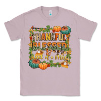 Lilac thankful blessed and kind of a mess Classic Tee - CowGirlArtShop