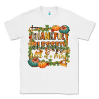 White thankful blessed and kind of a mess Classic Tee - CowGirlArtShop