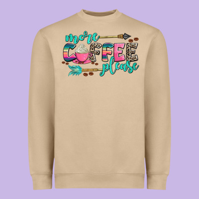 More Coffee Please Heavyweight Sweatshirt Designed By Adodesignshop