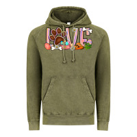 Vintage Olive Easter love dog paw Vintage Hoodie - BundleAndBundleShop