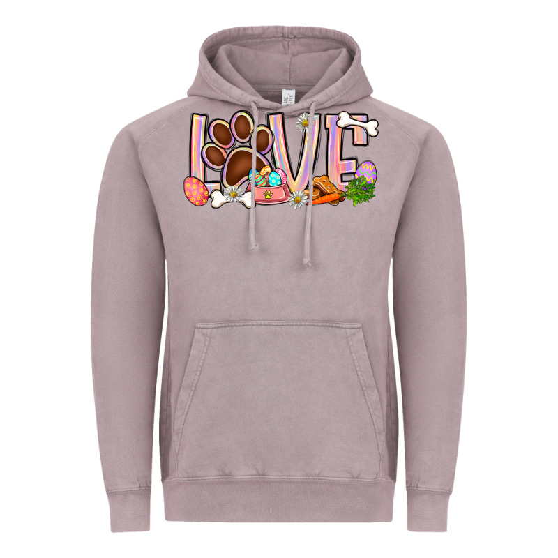 Easter Love Dog Paw Vintage Hoodie by BundleAndBundleShop | Teevron