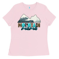 Bubblegum Pink Mountain Mama Ladies Tee - CowGirlArtShop