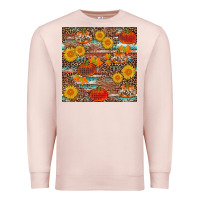 Pale Pink pumpkin plaid sunflower seamless Premium Sweatshirt - AdoDesignShop