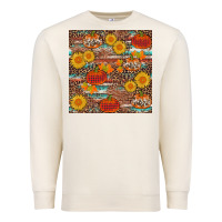 Sandshell pumpkin plaid sunflower seamless Premium Sweatshirt - AdoDesignShop