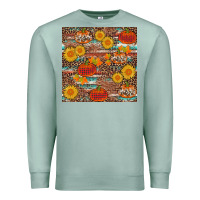 Seafoam pumpkin plaid sunflower seamless Premium Sweatshirt - AdoDesignShop