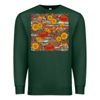 Sports Green pumpkin plaid sunflower seamless Premium Sweatshirt - AdoDesignShop