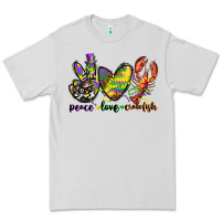 Dove Grey peace love crawfish mardi gras Premium Tee - CowGirlArtShop