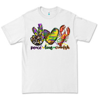 White peace love crawfish mardi gras Premium Tee - CowGirlArtShop