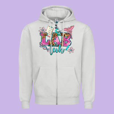 Lab Tech Zipper Hoodie Designed By Adodesignshop