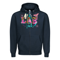 Navy lab tech Zipper Hoodie - AdoDesignShop