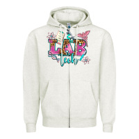 Oatmeal Heather lab tech Zipper Hoodie - AdoDesignShop
