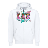 White lab tech Zipper Hoodie - AdoDesignShop