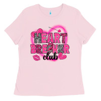 Bubblegum Pink Heart breaker club Valentine's Day Ladies Tee - HowdyJamesFarm