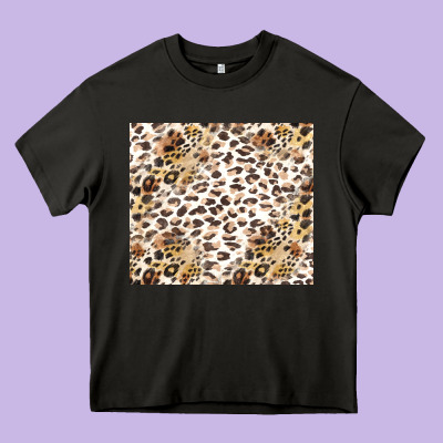 Leopard Heavy Core Tee Designed By Tumblerdesignbyshophia